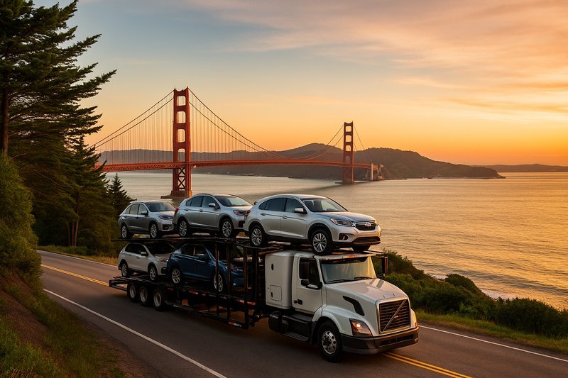 Car carrier from Pennsylvania hills to Texas plains