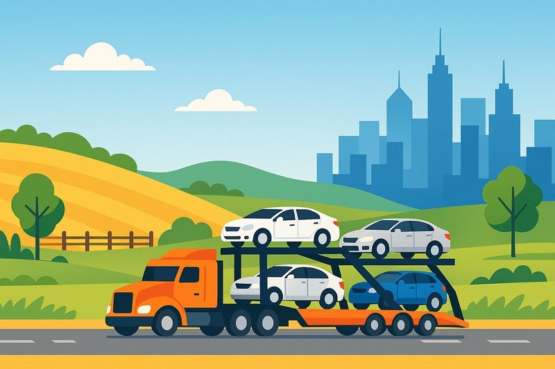 Creative graphic representing affordable car transport services