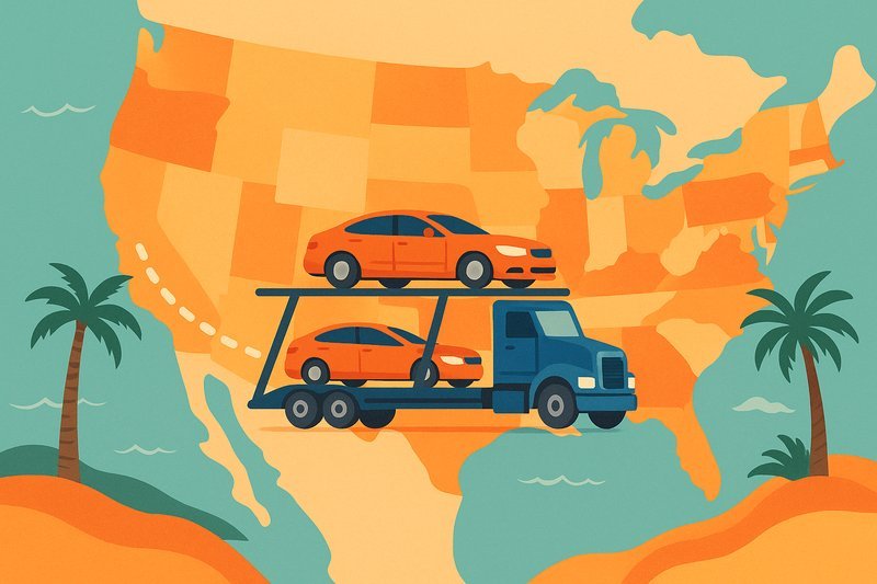 Graphic showing a checklist for preparing a car for long distance shipment