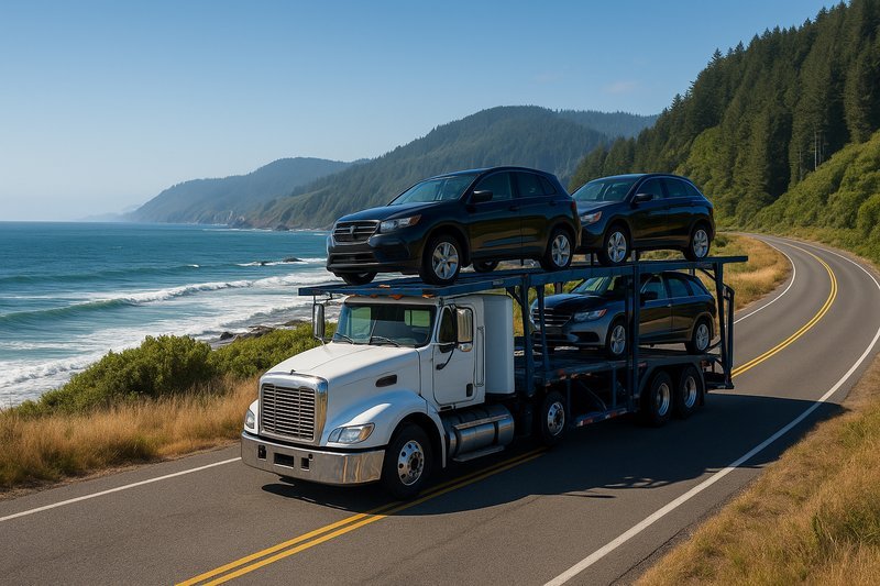 Car carrier from Arizona desert to North Carolina coast